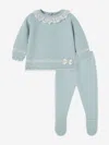 Paz Rodriguez Baby Girls Knitted 2 Piece Babygrow Set In Blue
