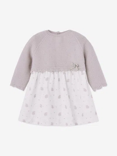 Paz Rodriguez Baby Girls Knitted Dress In Purple
