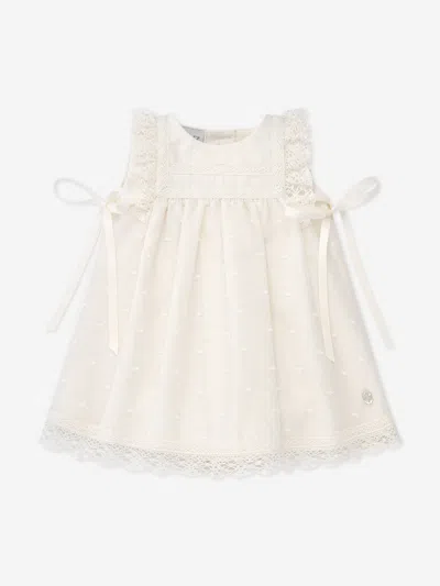 Paz Rodriguez Baby Girls Lace Embroidered Dress In Beige