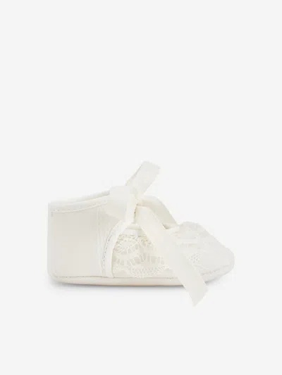 Paz Rodriguez Kids'  Baby Girls Lace Ruffle Pre-walker Shoes In White