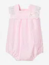 Paz Rodriguez Baby Girls Lace Trim Romper In Pink