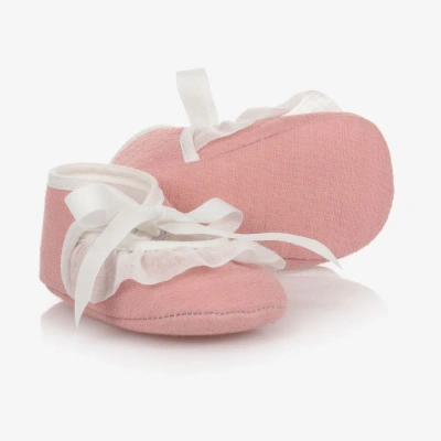 Paz Rodriguez Baby Girls Pink Ribbon Shoes