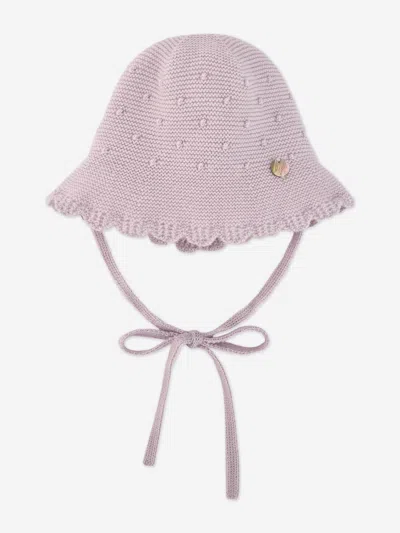 Paz Rodriguez Kids' Baby Girls Wool Knit Hat In Pink
