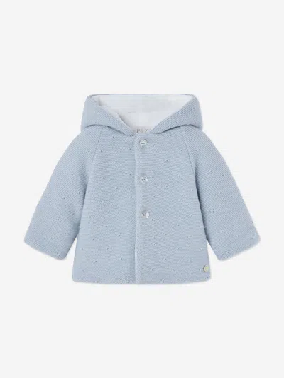 Paz Rodriguez Baby Knitted Coat In Blue
