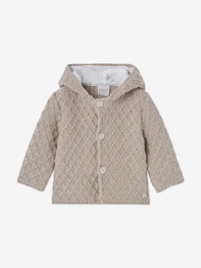 Paz Rodriguez Baby Knitted Coat In Neutral