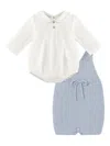 Paz Rodriguez Bow-detail Babywear Set In Blue