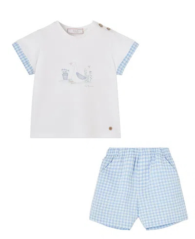 Paz Rodriguez Boys' Anade Set - Baby, Little Kid In White