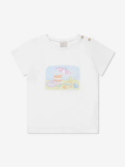 Paz Rodriguez Babies' Graphic-print Cotton T-shirt In White