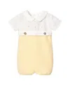 Paz Rodriguez Boys' Bico Combined Romper - Baby In White/yellow