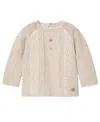 Paz Rodriguez Boys' Cotton Area Sweater - Baby In Natural/beige