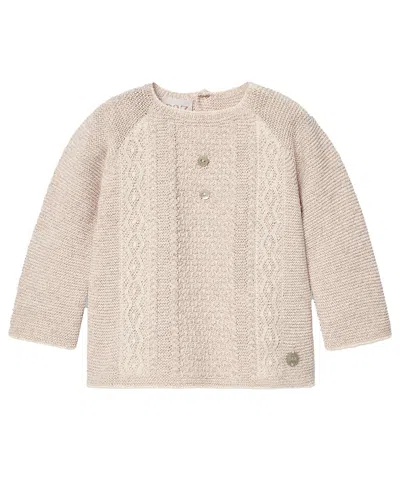 Paz Rodriguez Boys' Cotton Area Sweater - Baby In Natural/beige