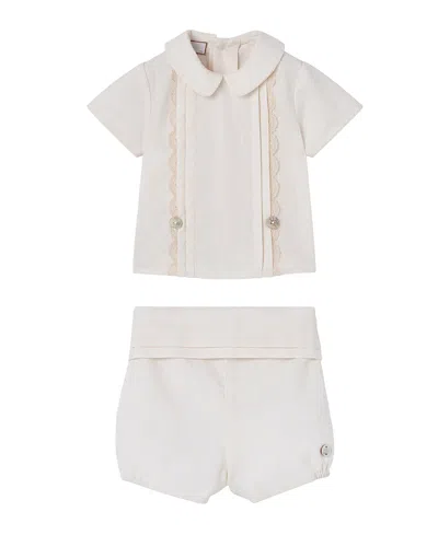 Paz Rodriguez Boys' Lua Set - Baby In White