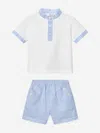 Paz Rodriguez Boys Short Set In White
