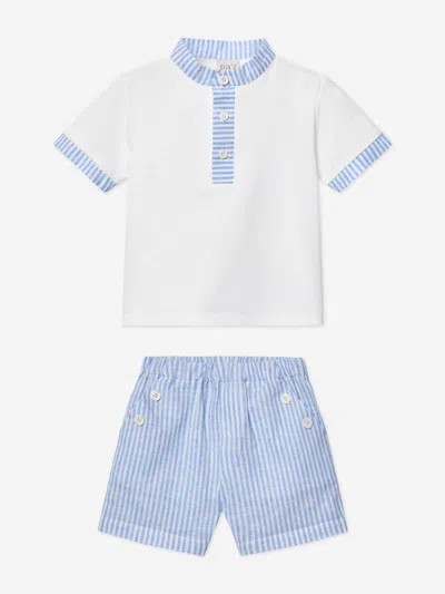 Paz Rodriguez Babies' Boys Short Set In White