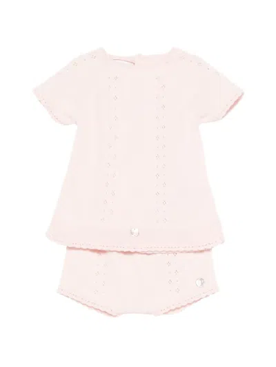Paz Rodriguez Babies' Broderie Shorts Set In Pink