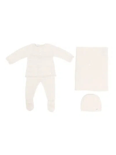 Paz Rodriguez Button-detail Knitted Baby Set In White