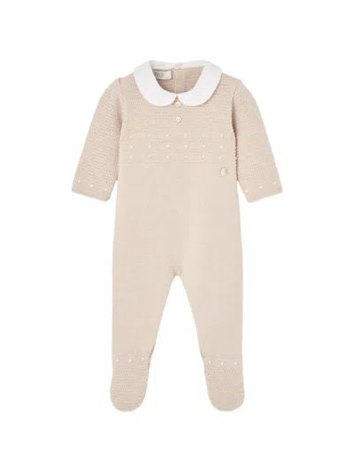 Paz Rodriguez Babies' Button-fastening Romper In Brown