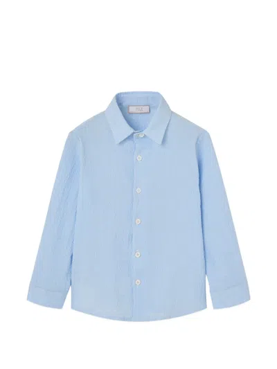 Paz Rodriguez Babies' Button-fastening Short Set In Blue