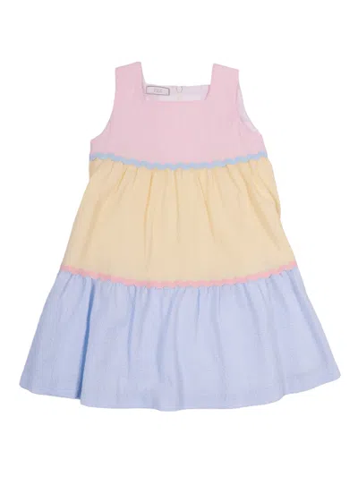 Paz Rodriguez Woven Newborn Dress "candy" In Blue