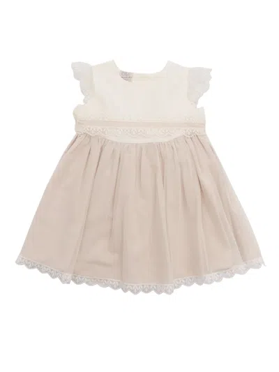 Paz Rodriguez Woven Infant Girl Dress "ceremonia V25" In White