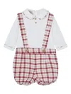 Paz Rodriguez Checked Suspender-straps Short Set In Red