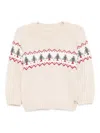 Paz Rodriguez Christmas Tree-motif Sweater In Neutral