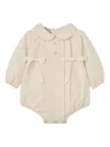 Paz Rodriguez Collared Bodysuit In Neutral