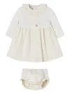 Paz Rodriguez Baby Girls Dress And Bloomers Set In Neutral