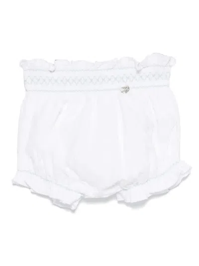 Paz Rodriguez Babies' Contrast-stitching Bloomers In White