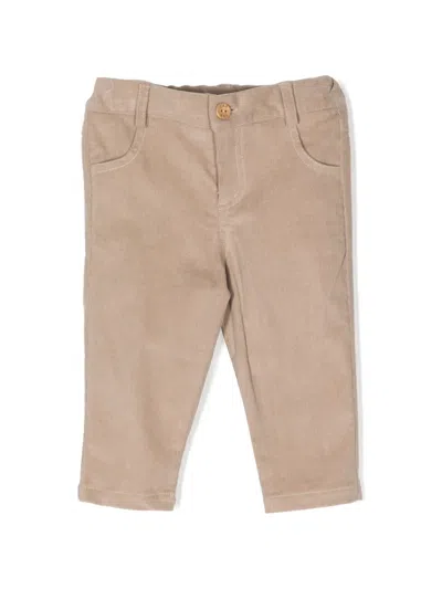 Paz Rodriguez Babies' Corduroy Elastic-waist Trousers In Neutrals