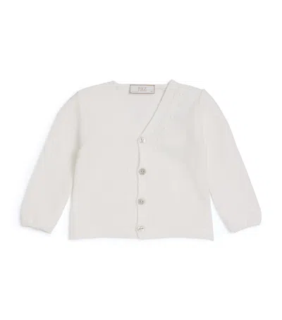 Paz Rodriguez Kids' Cotton Cardigan In White