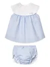 Paz Rodriguez Baby Girls Dress And Bloomers Set In 白色