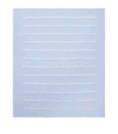 Paz Rodriguez Cotton Fogar Blanket In Blue