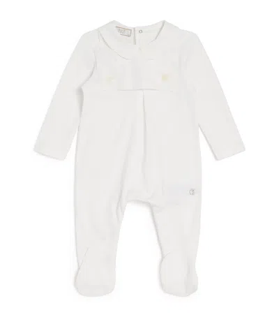 Paz Rodriguez Kids' Cotton Knitted All-in-one In White