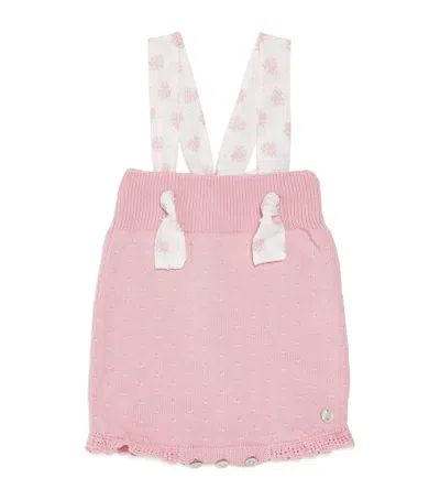 Paz Rodriguez Kids' Cotton Mimosa Knitted Bodysuit In Pink