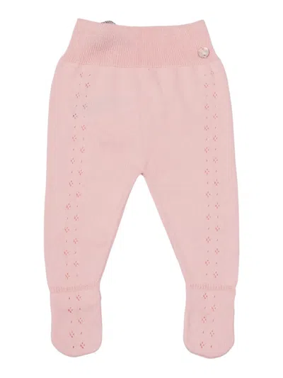 Paz Rodriguez Babies' Essentia Pointelle-knit Trousers In Pink