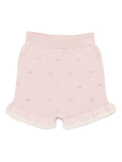 Paz Rodriguez Babies' Eyelet-detail Ruffled Shorts In Pink