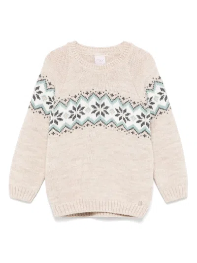 Paz Rodriguez Kids' Fair-isle Sweater In Neutrals