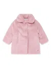 Paz Rodriguez Faux-shearling Single-breasted Coat In 粉色