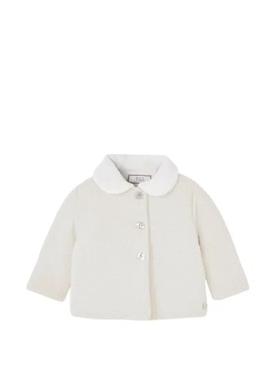 Paz Rodriguez Babies' Fogar Knitted Coat In Neutrals