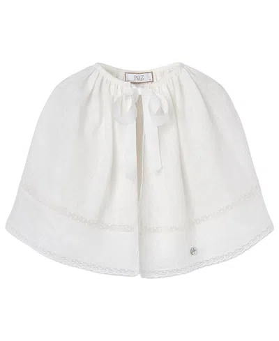 Paz Rodriguez Girls' Alegra Poncho/cape - Baby In Neutral