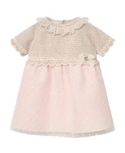 Paz Rodriguez Girls' Area Combined Dress - Baby In Natural/quartz