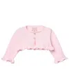 Paz Rodriguez Girls' Bico Short Cardigan - Baby In Chalk Pink