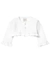Paz Rodriguez Girls' Bico Short Cardigan - Baby In White