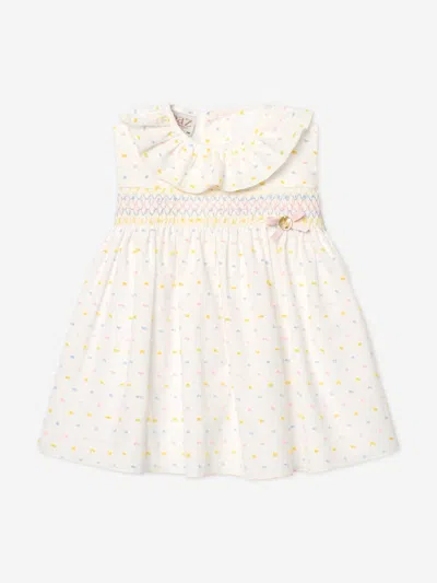 Paz Rodriguez Babies' Girls Cotton Dress In Multicoloured