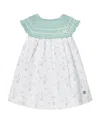 Paz Rodriguez Girls' Eido Combined Dress - Baby In Water Green/white