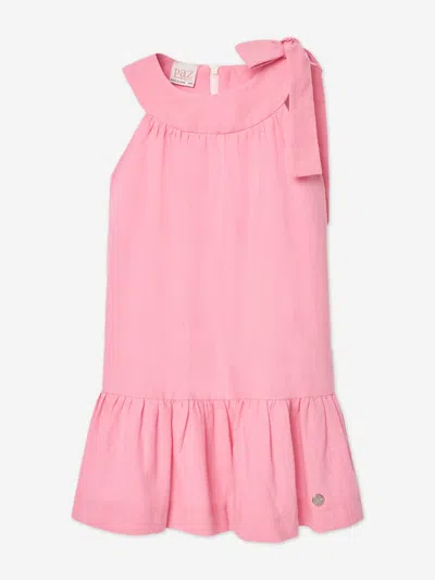 Paz Rodriguez Babies' Girls Floral Dress In Pink