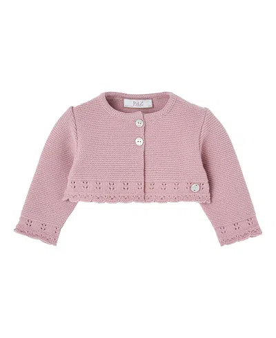 Paz Rodriguez Girls' Ledicia Cardigan - Baby In Pink