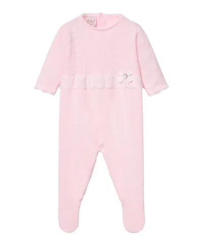 Paz Rodriguez Girls' Linda Romper - Baby In Chalk Pink/white