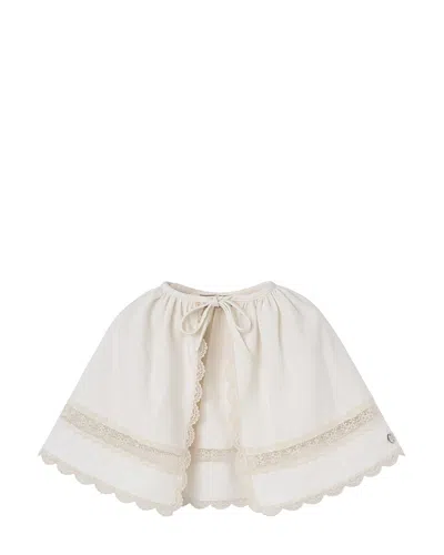 Paz Rodriguez Girls' Lua Poncho Cape - Baby In White